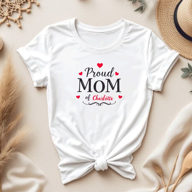 Proud Mamma av | Cute Personlig Mors dag T Shirt (Skapare uppladdad)
