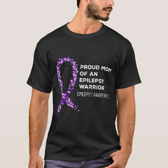 Proud Mamma av en epilepsianfallare för epilepsi T Shirt (Framsida)