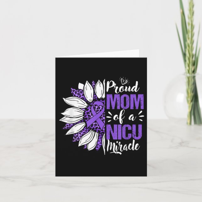 Proud Mamma av en Nicu Miracle Solrosprematur Kort (Framsida)