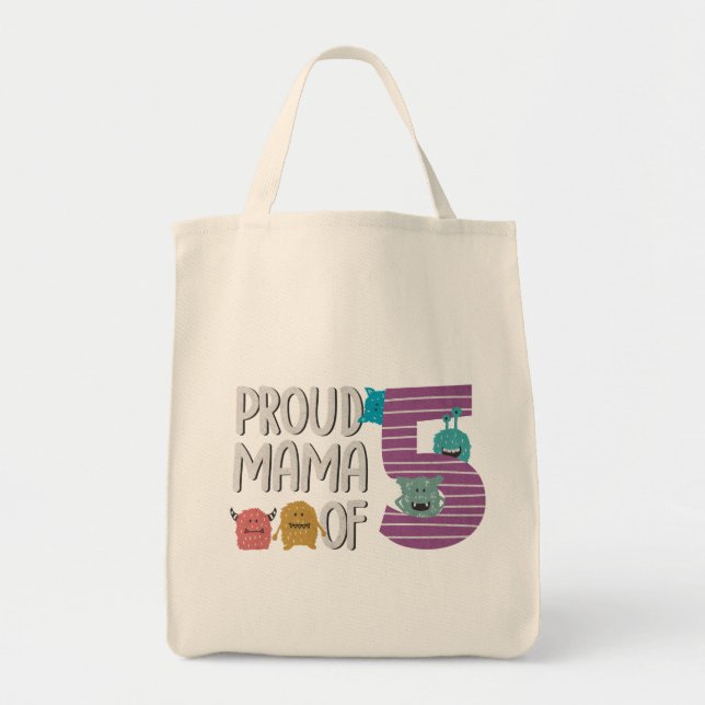 Proud Mamma av femtote Bag Tygkasse (Framsidan)