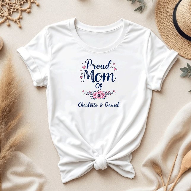 Proud Mamma av | Heartfilt Personlig Mors dag T Shirt (Skapare uppladdad)