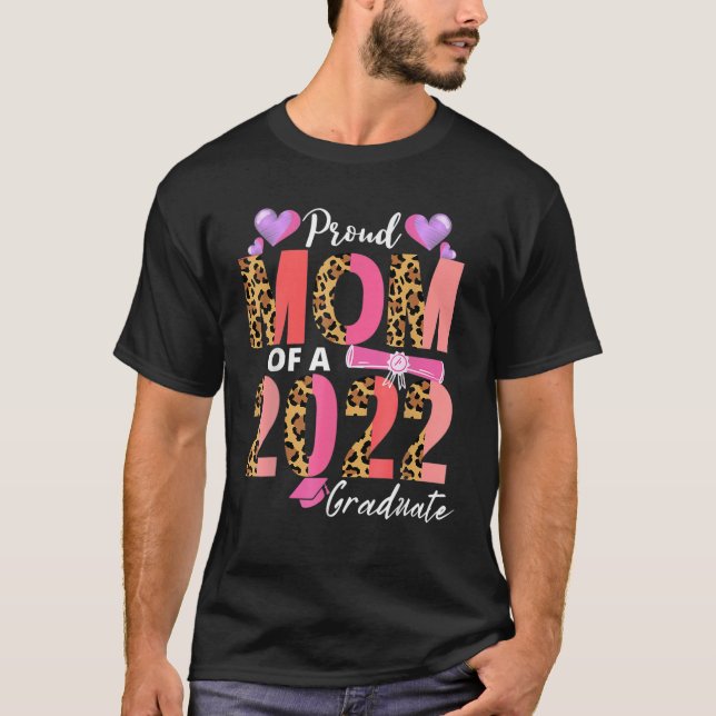 Proud Mamma av klass 2022 Student T Shirt (Framsida)