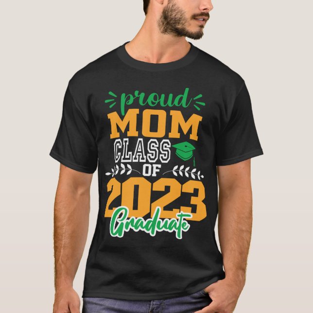 Proud MAMMA av klass 2023 MODERN SCRIPT GRAD T Shirt (Framsida)