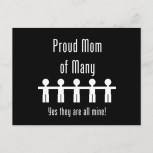 Proud Mamma av många - 5 barn Vykort
