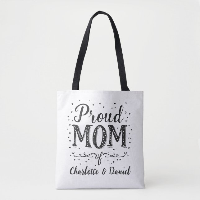 Proud Mamma av | Personlig Gift for Mamma | Tygkasse (Framsida)