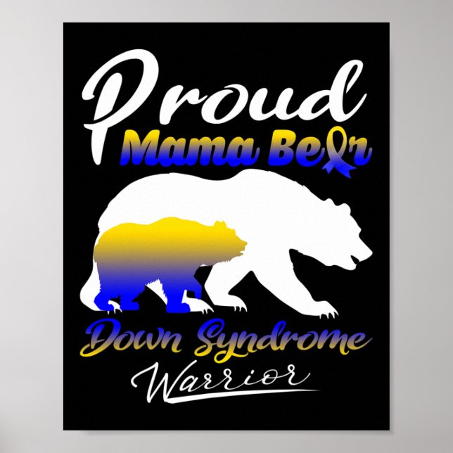 Proud Mamma Bear Down Syndrome Warrior Down Syndro Poster (Framsidan)