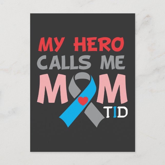 Proud Mamma Diabetic Son Diabetes Awareness Warrio Vykort (Framsida)