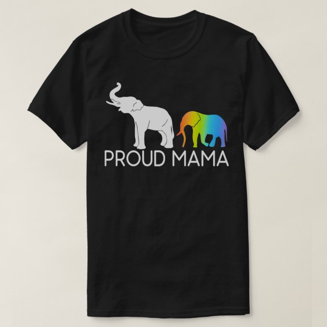 Proud Mamma Elephant Mamma New mamma Elephant Älsk T Shirt (Design framsida)