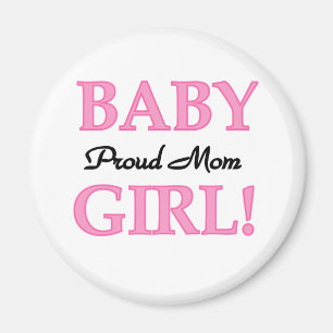 Proud Mamma Flicka Tshirts och presenter Magnet