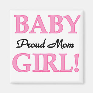 Proud Mamma Flicka Tshirts och presenter Magnet