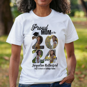 Proud Mamma från 2024 Student Anpassningsbar Photo T Shirt