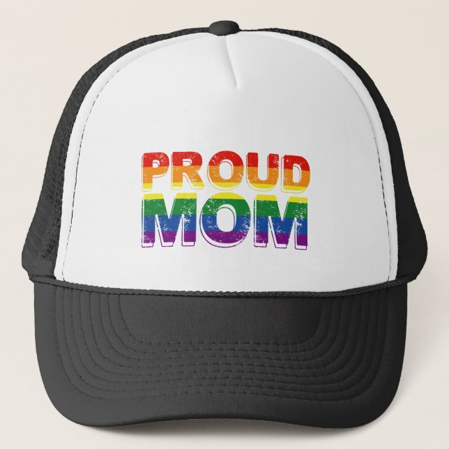 Proud Mamma Gay pride HBT Rainbow Mor HGBTQ Keps (Framsida)