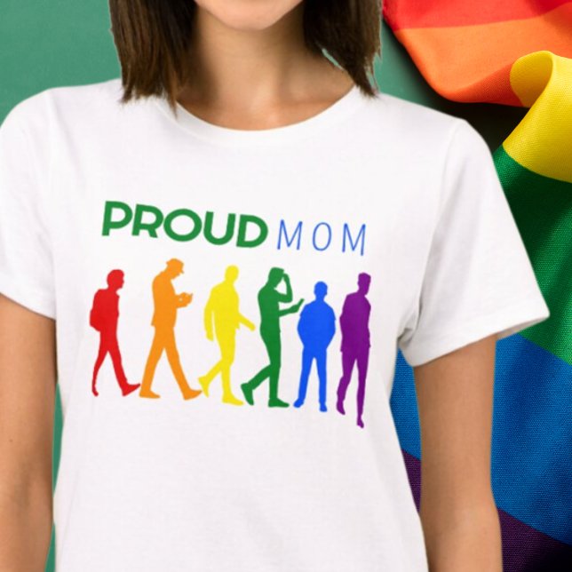 Proud MAMMA Gay pride Male Silhouettes T Shirt (Skapare uppladdad)