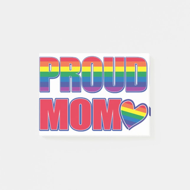 Proud Mamma Gay pride Post-it Block (Framsida)