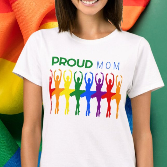 Proud MAMMA Gay pride Rainbow Ballet Silhouettes T Shirt (Skapare uppladdad)