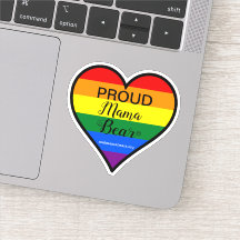 Proud Mamma Heart Shape Vinyl Sticker