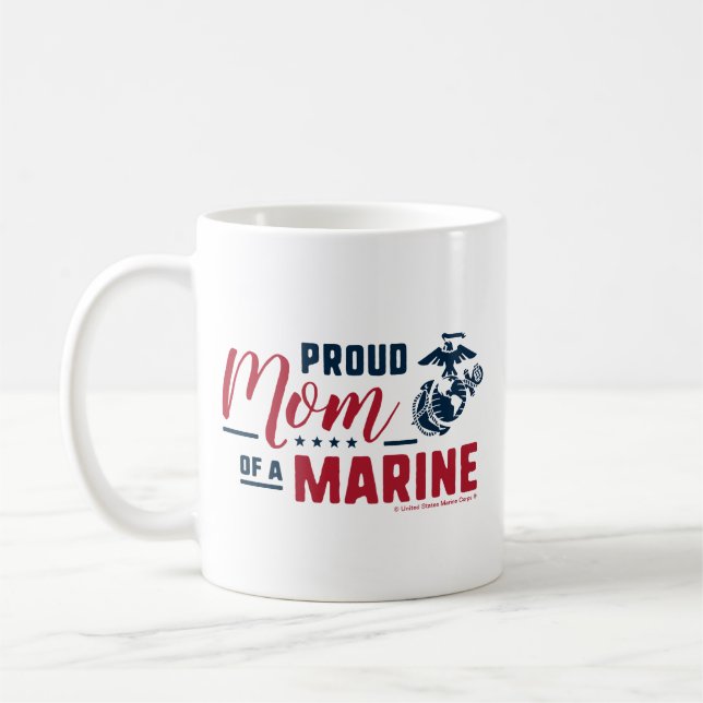 Proud Mamma i en marin havsbotten - Färg Kaffemugg (Vänster)