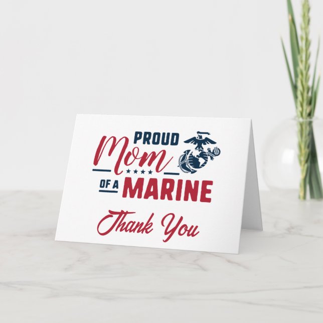 Proud Mamma i en marin havsbotten - Färg Tack Kort (Framsida)