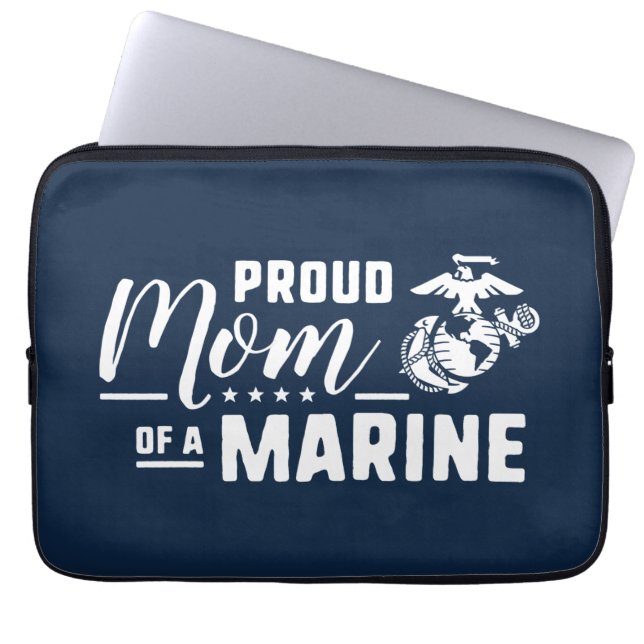 Proud Mamma i en marin Laptop Fodral (Framsidan)