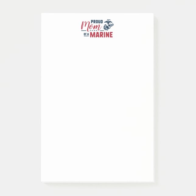 Proud Mamma i en marin Post-it Block (Framsida)