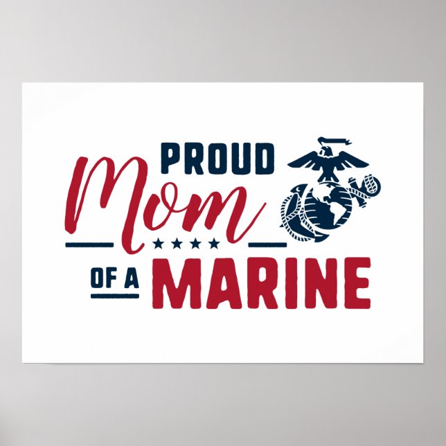Proud Mamma i en marin Poster (Framsidan)