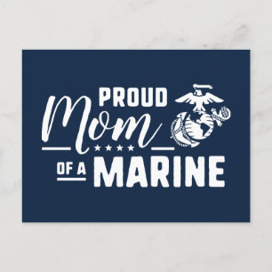 Proud Mamma i en marin - vit Helg Vykort