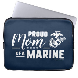 Proud Mamma i en marin - vit Laptop Fodral