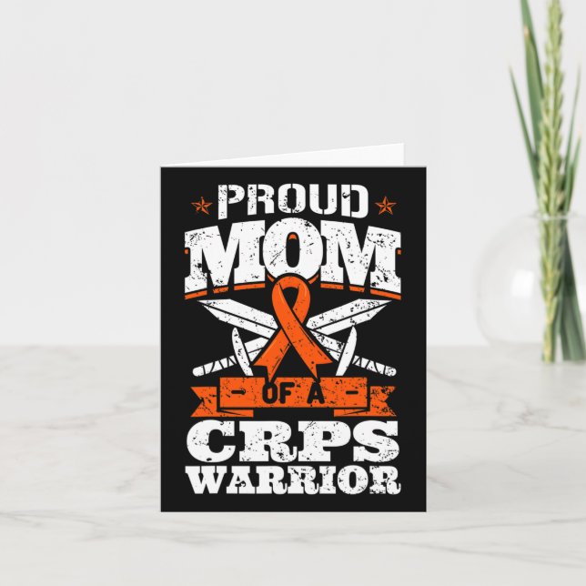 Proud Mamma i ett crps Warrior Rsd Awareness Ribbo Kort (Framsida)