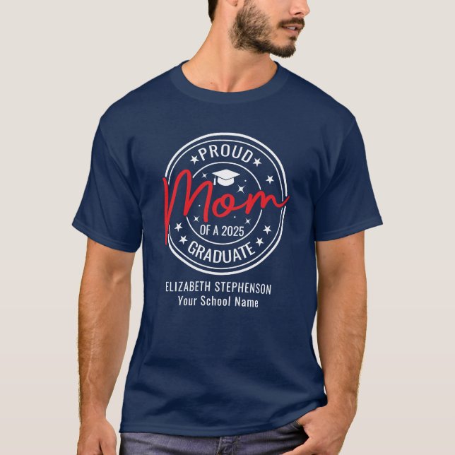 Proud Mamma i familjen student T Shirt (Framsida)
