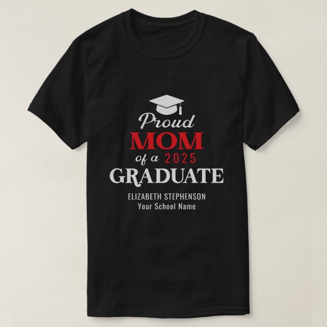 Proud Mamma i familjen student T Shirt (Design framsida)