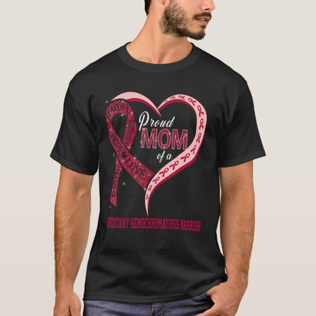 Proud Mamma i Hereditary Hemochromatosis Warrior R T Shirt (Framsida)