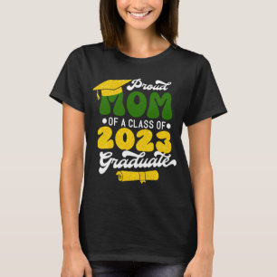 Proud MAMMA i klass 2023 Student Guld Glitter T Shirt
