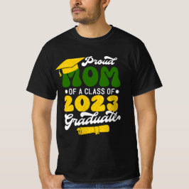 Proud MAMMA i klass 2023 Student Guld Glitter T Shirt