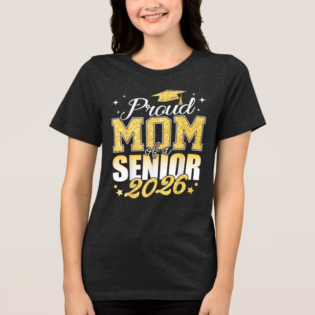 Proud Mamma i klass A Senior 2026, 2026 Student T Shirt (Framsida)