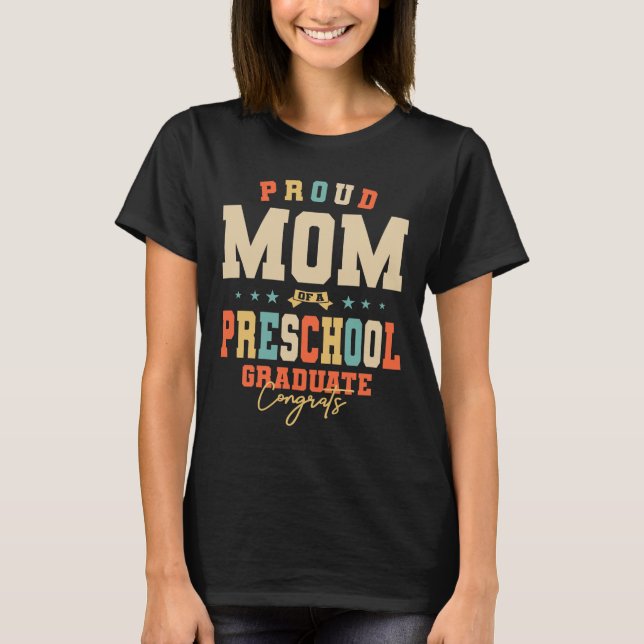 Proud Mamma i klassen Preschool Student Studenten T Shirt (Framsida)