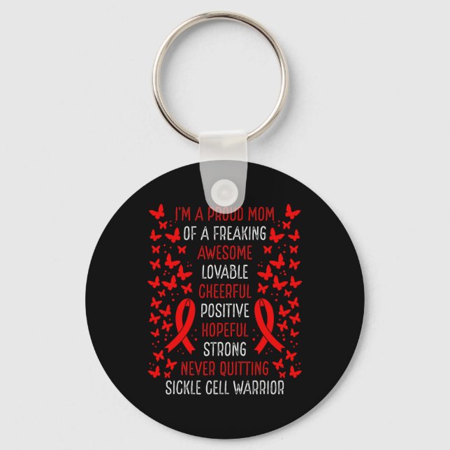 Proud Mamma i menyfliksområdet "Sickle Cell Warrio Nyckelring (Framsida)