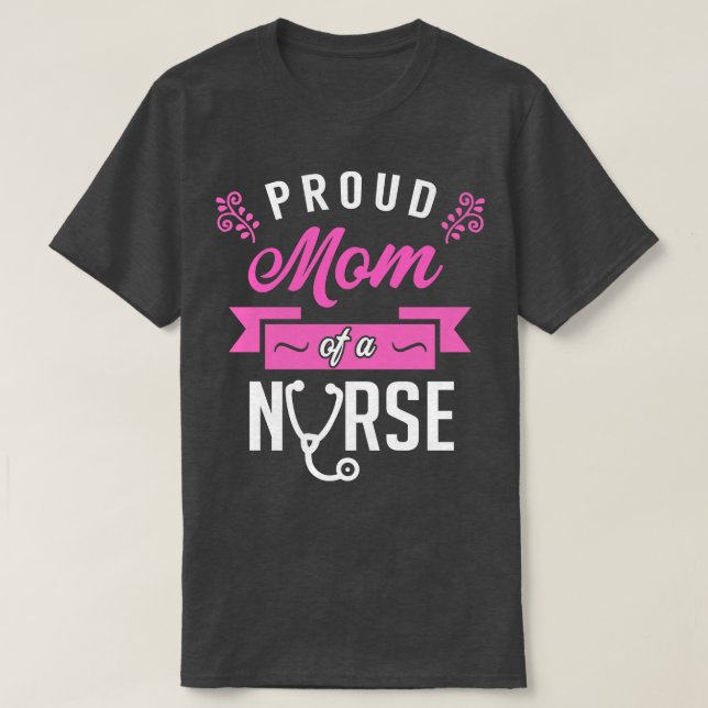 Proud Mamma i Nurse 1 T Shirt (Design framsida)