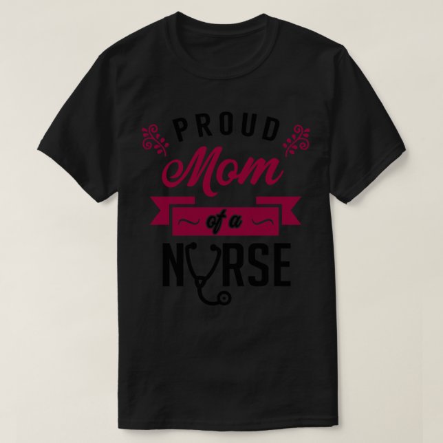 Proud Mamma i Nurse 2 T Shirt (Design framsida)