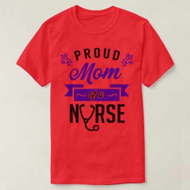 Proud Mamma i Nurse 3 T Shirt (Design framsida)
