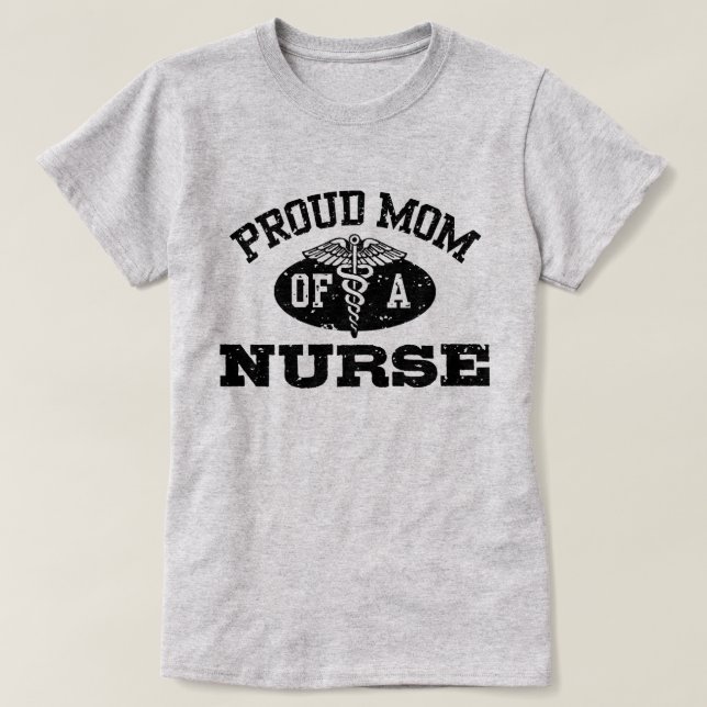 Proud Mamma i Nurse T-shirt (Design framsida)