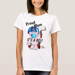 Proud Mamma i Nyfödd bebis Boy Carpenter T Shirt
