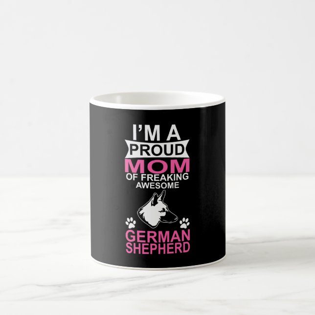 Proud Mamma i tyska Shepherd Hund Kaffemugg (Center)