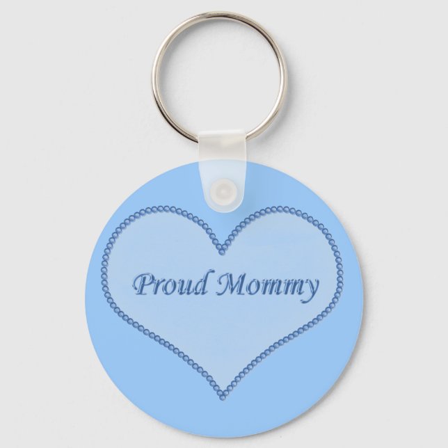 Proud Mamma Keychain, Blue Nyckelring (Framsida)