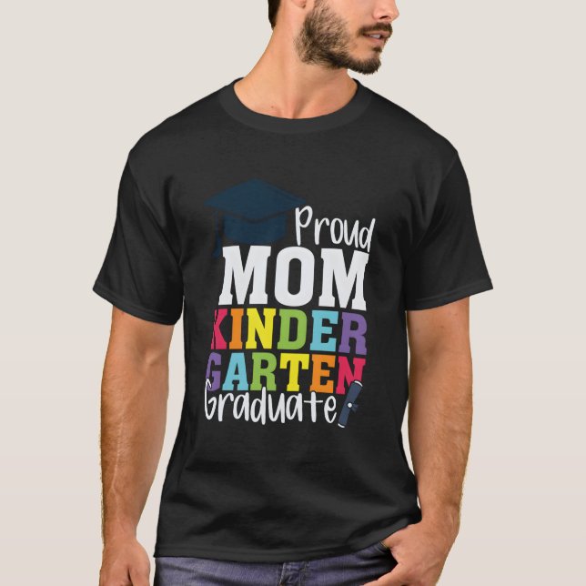 Proud Mamma Kindergarten Student Funny Studenten T Shirt (Framsida)