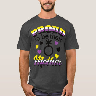Proud Mamma non-Binary Child HGBTQ Flagga No Gende T Shirt
