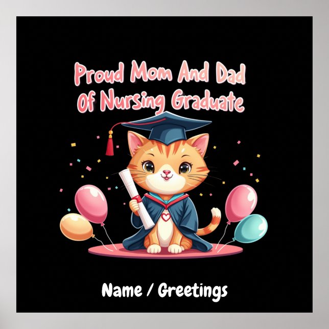 Proud Mamma och Pappa av sjuksköterskan Student 20 Poster (Framsidan)