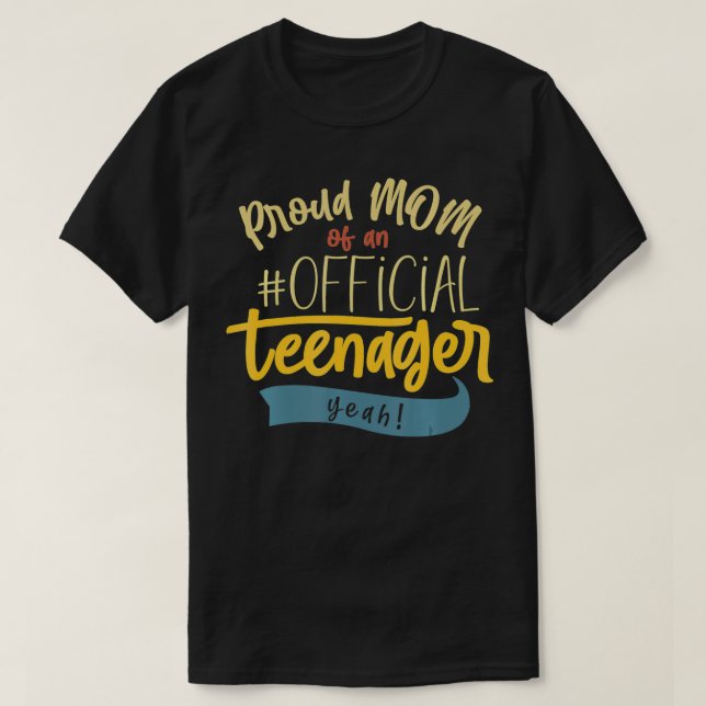 Proud Mamma Officiell Teenager Funny Bday Party 13 T Shirt (Design framsida)