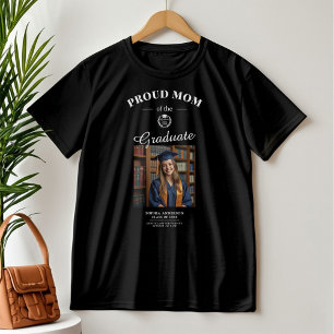 Proud Mamma Personlig Student Photo & Namn Black T Shirt