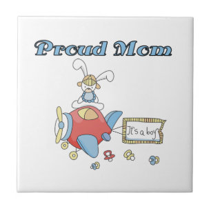 Proud Mamma plan Det är en pojkgåva Kakelplatta