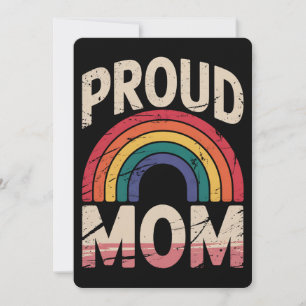 Proud Mamma Rainbow LGBTQ Gay pride Ally Inbjudningar
